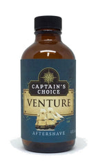 Captain's Choice Venture aftershave bottle for lasting citrus fragrance and daily moisture.