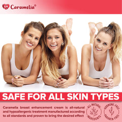 Caramelia Cream close-up reveals healthy skin glow and suppleness.