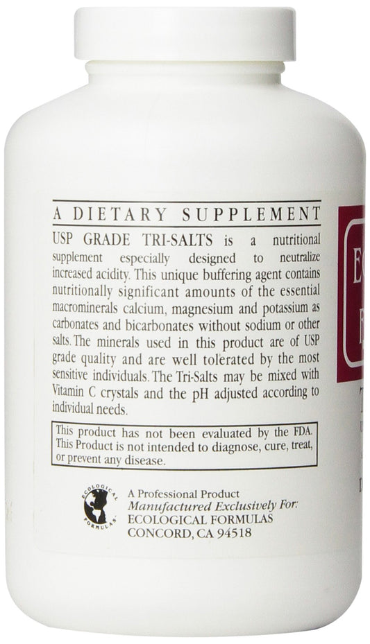 Cardiovascular Research Tri-Salts jar side view highlighting acidity balance.