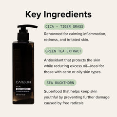 Cardon Acne Clearing Body Wash lather demonstrating hydrates without stripping.