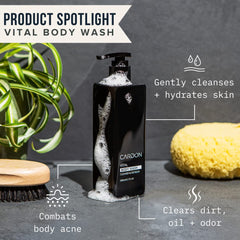 Cardon Acne Clearing Body Wash set packaging showcases all-in-one grooming.