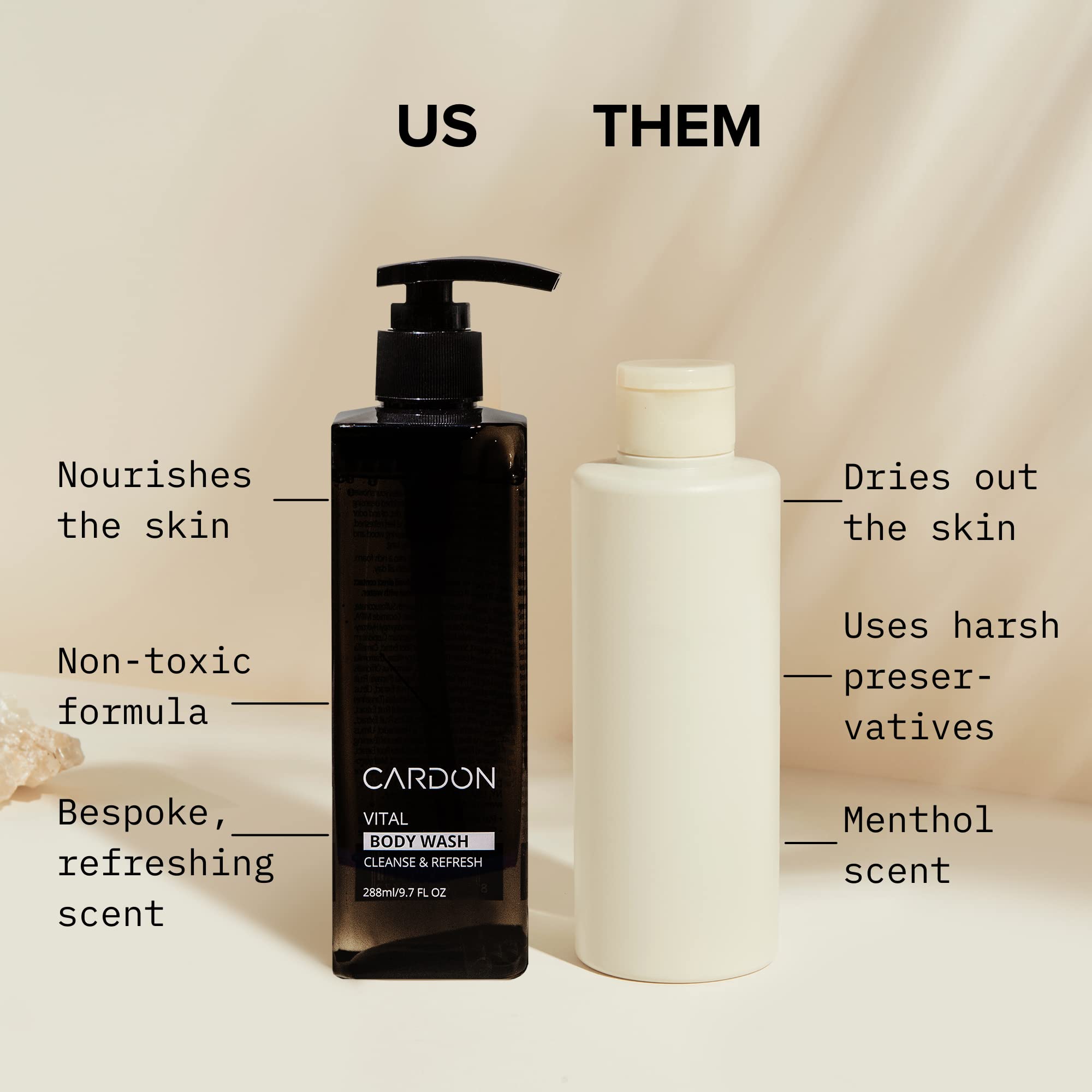 Cardon cica formula close-up suggests calm skin comfort.