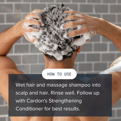 Gentle scalp massage with Cardon shampoo promotes comfort