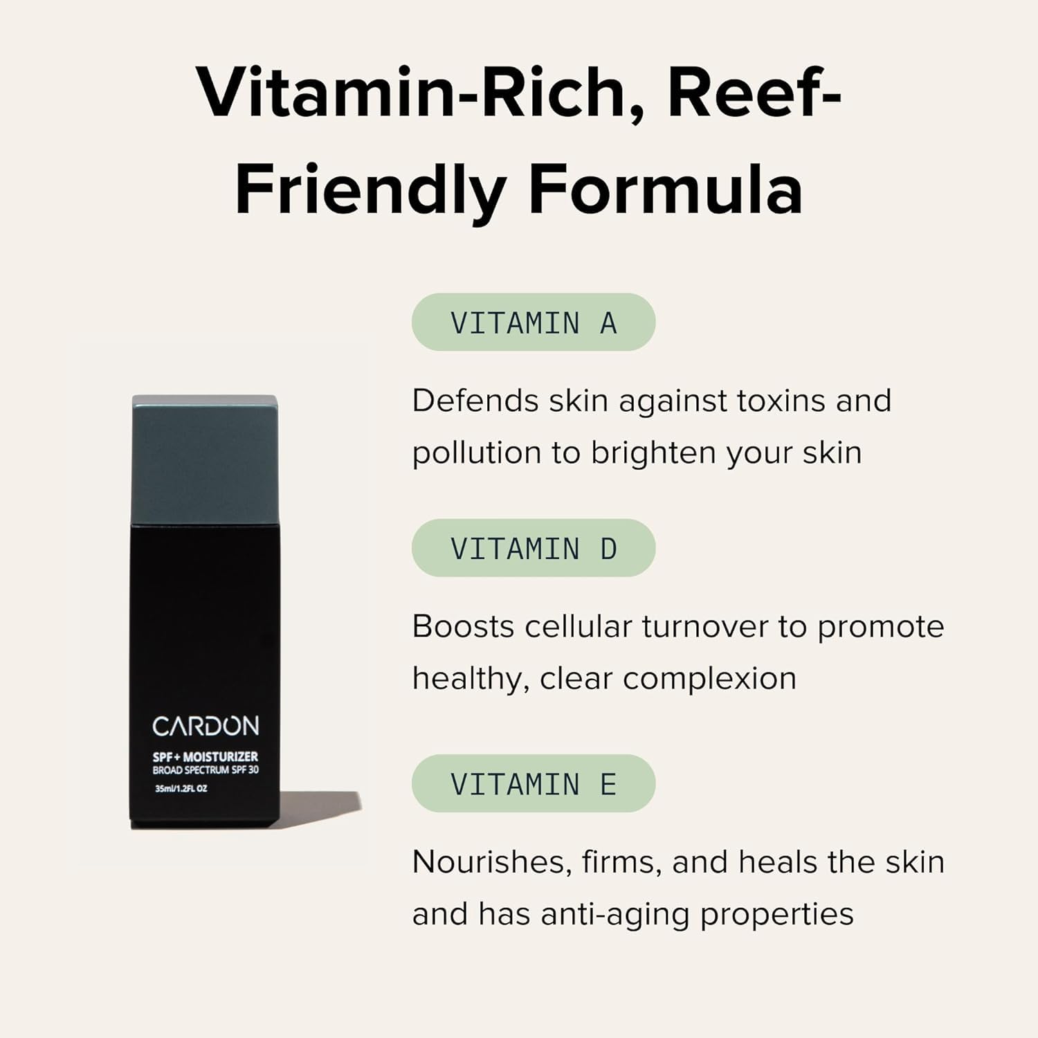Cardon SPF30 sunscreen in a routine context demonstrates 2-in-1 hydration and protection.