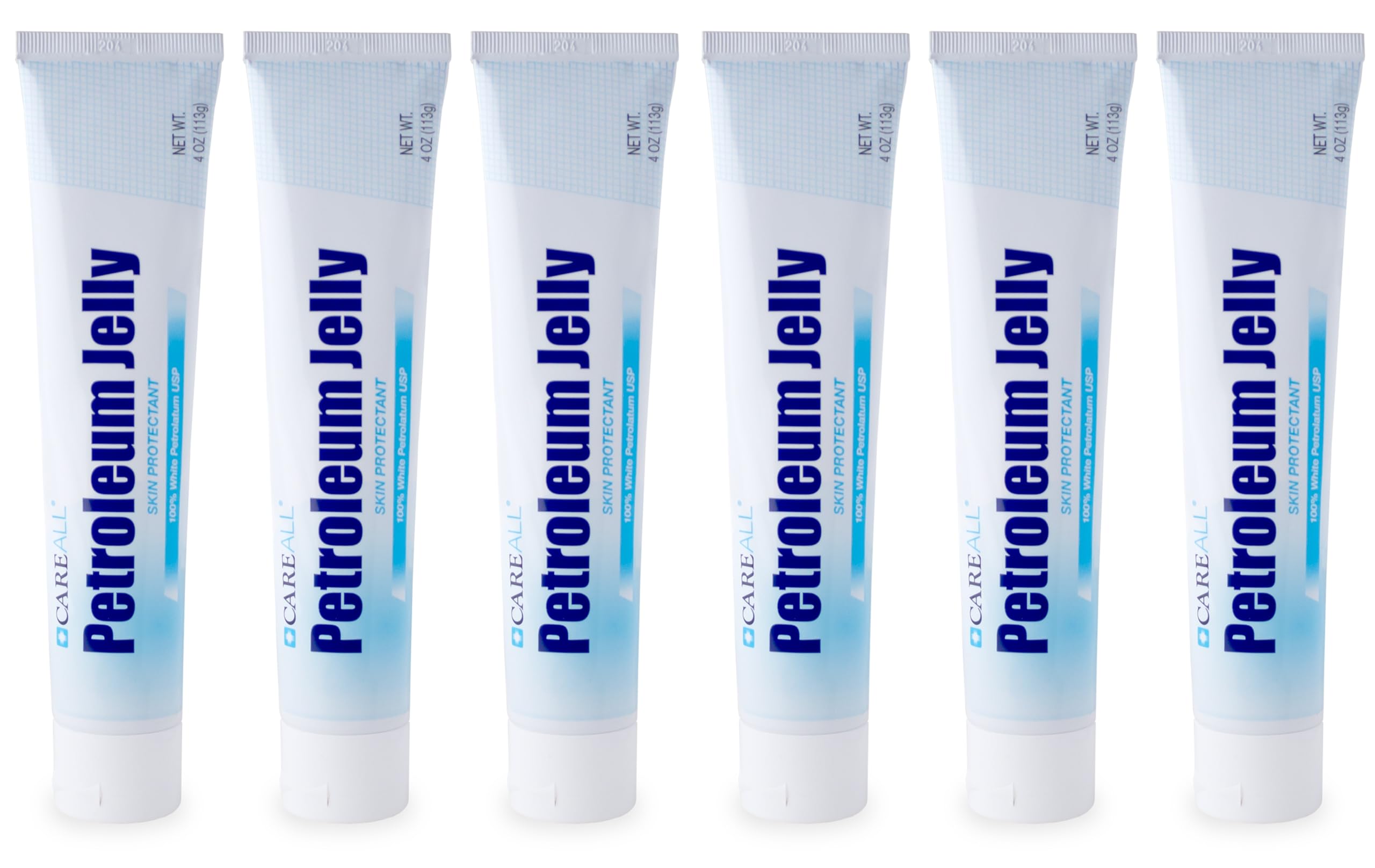 CareAll petroleum jelly 4oz tube front view, fragrance-free skin protection