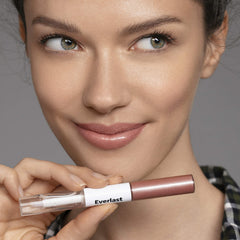 Careline Everlast lip swatch on lips with Golden Nude shade