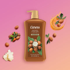 Caress Aroma of shea butter and brown sugar for sensory delight.