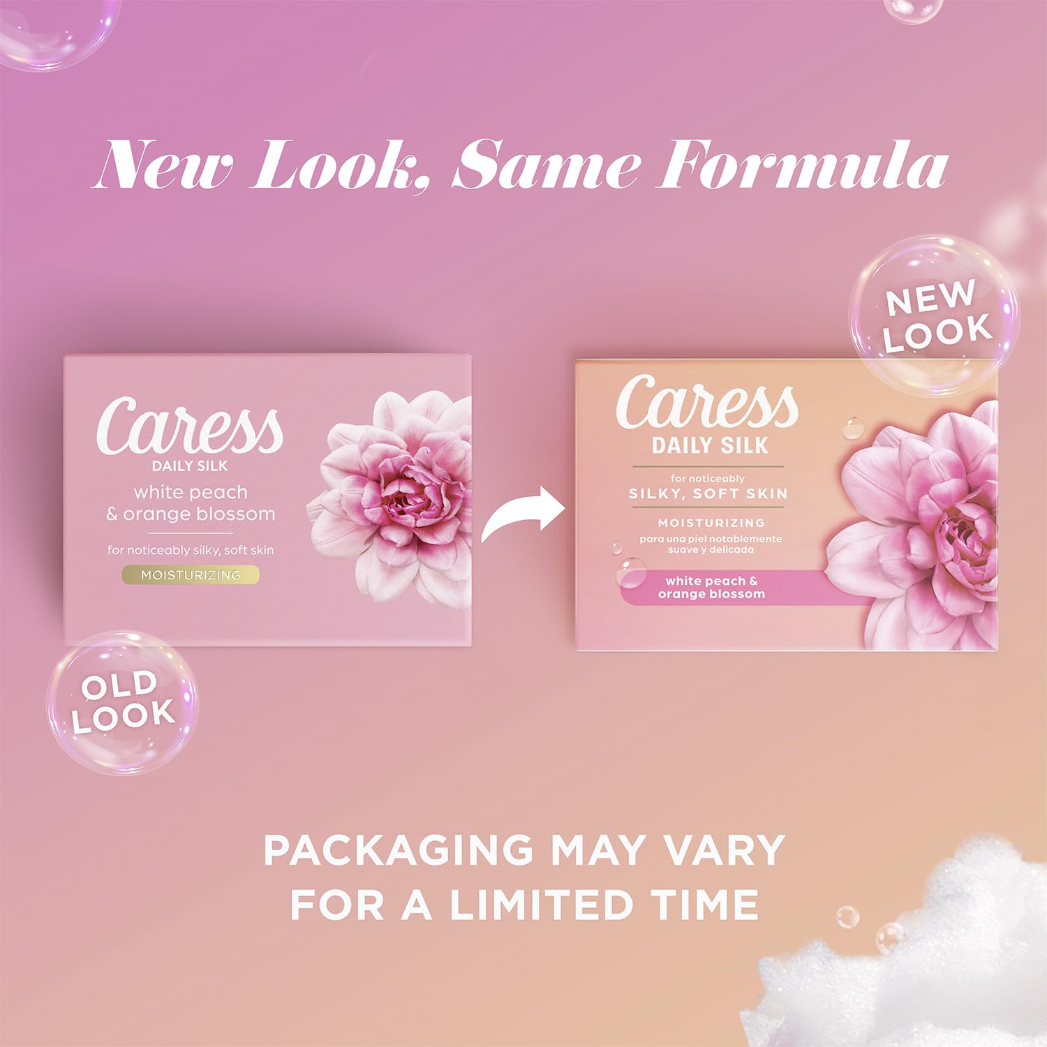 Caress bar soap 3.15oz closeup highlights cleansing and hydration.