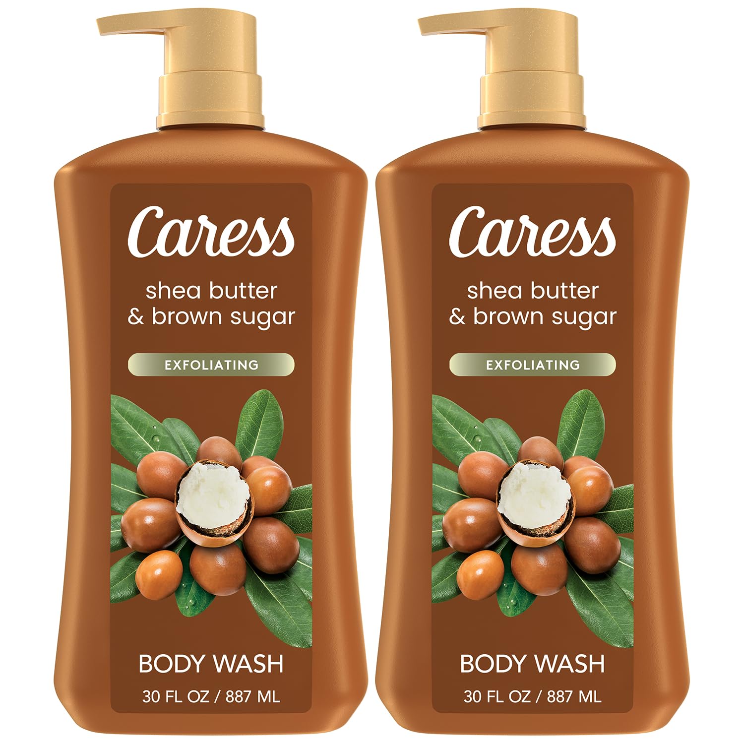 Caress Body Wash bottle shows moisturizing formula for soft, hydrated skin.