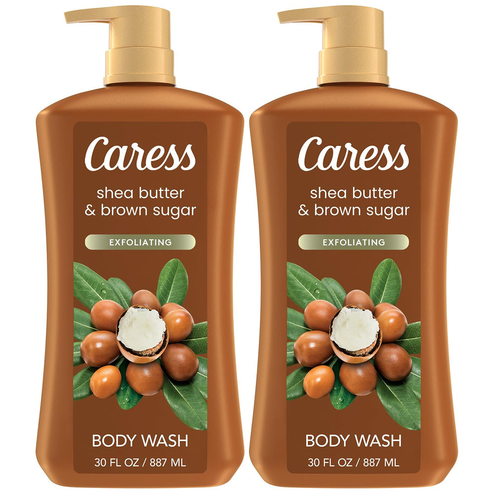 Caress Body Wash bottle shows moisturizing formula for soft, hydrated skin.