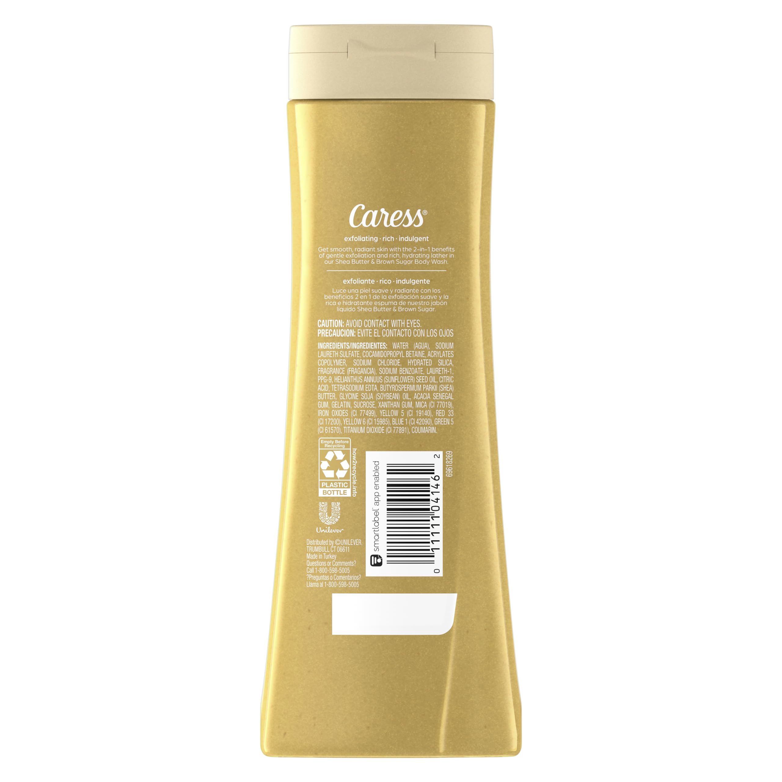 Caress Body Wash foam shows a rich creamy lather for gentle cleansing.