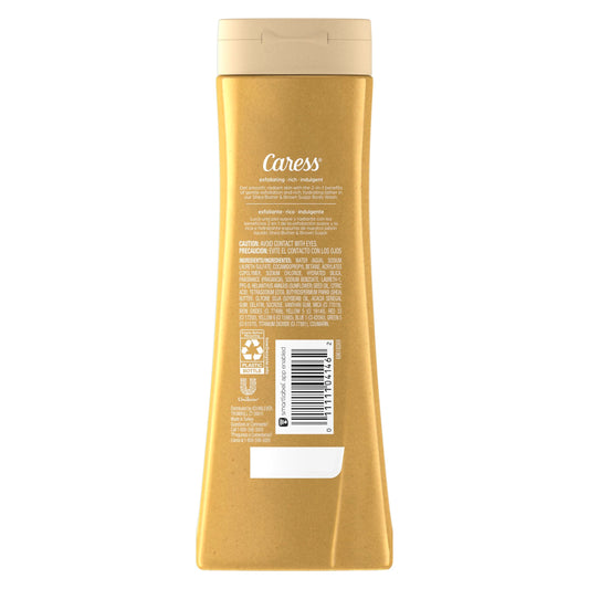 Caress Body Wash foam shows a rich creamy lather for gentle cleansing.