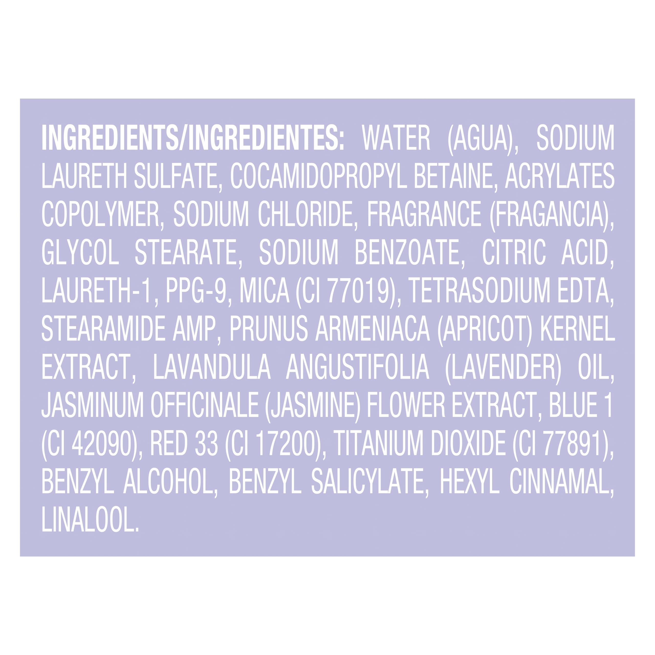 Caress Relaxing Jasmine Lavender shower scene with soft fragrance