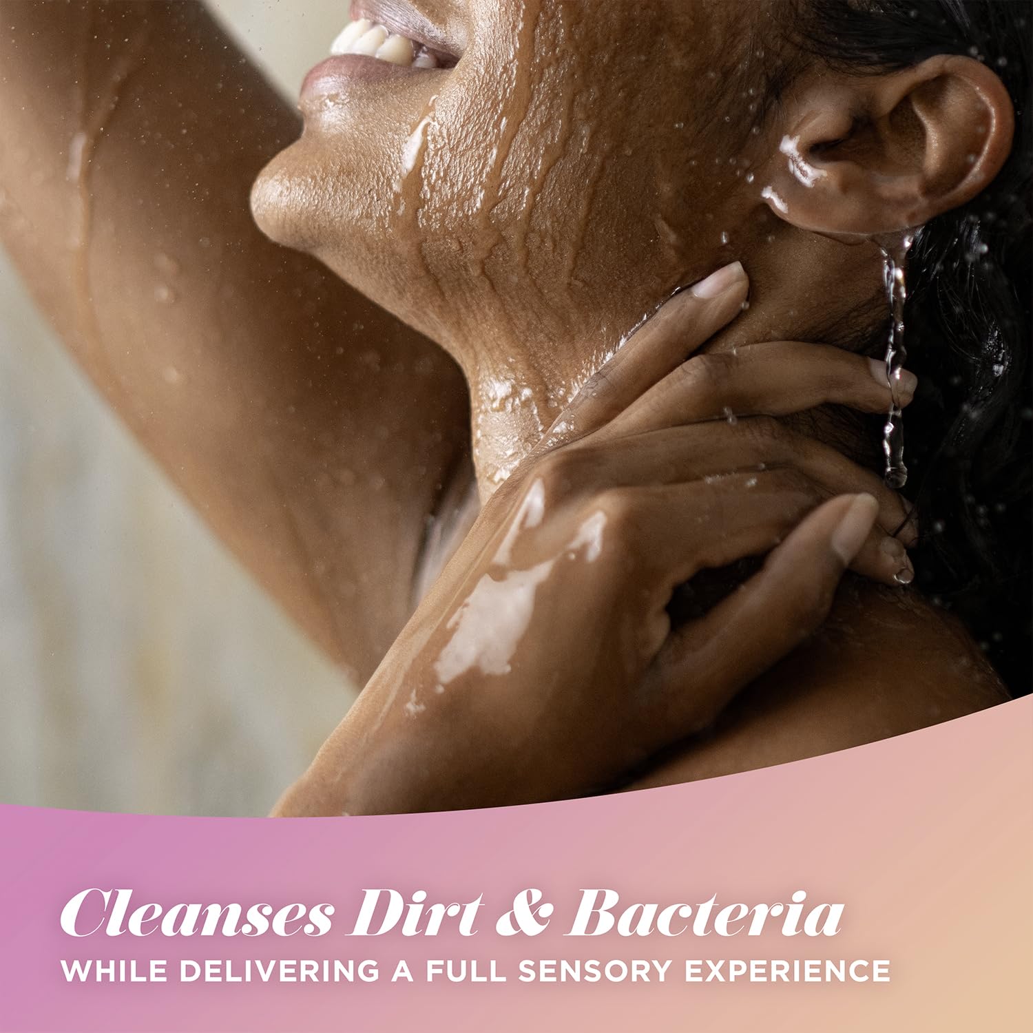 Caress soft skin benefits visual suggests smoother skin after use.