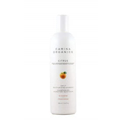 Carina Organics Citrus Daily Moisturizing Shampoo in hand, showcases lather-ready for gentle cleansing.