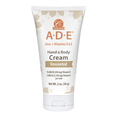 Carlson ADE Hand and Body Cream packaging highlights the unscented tube for daily care