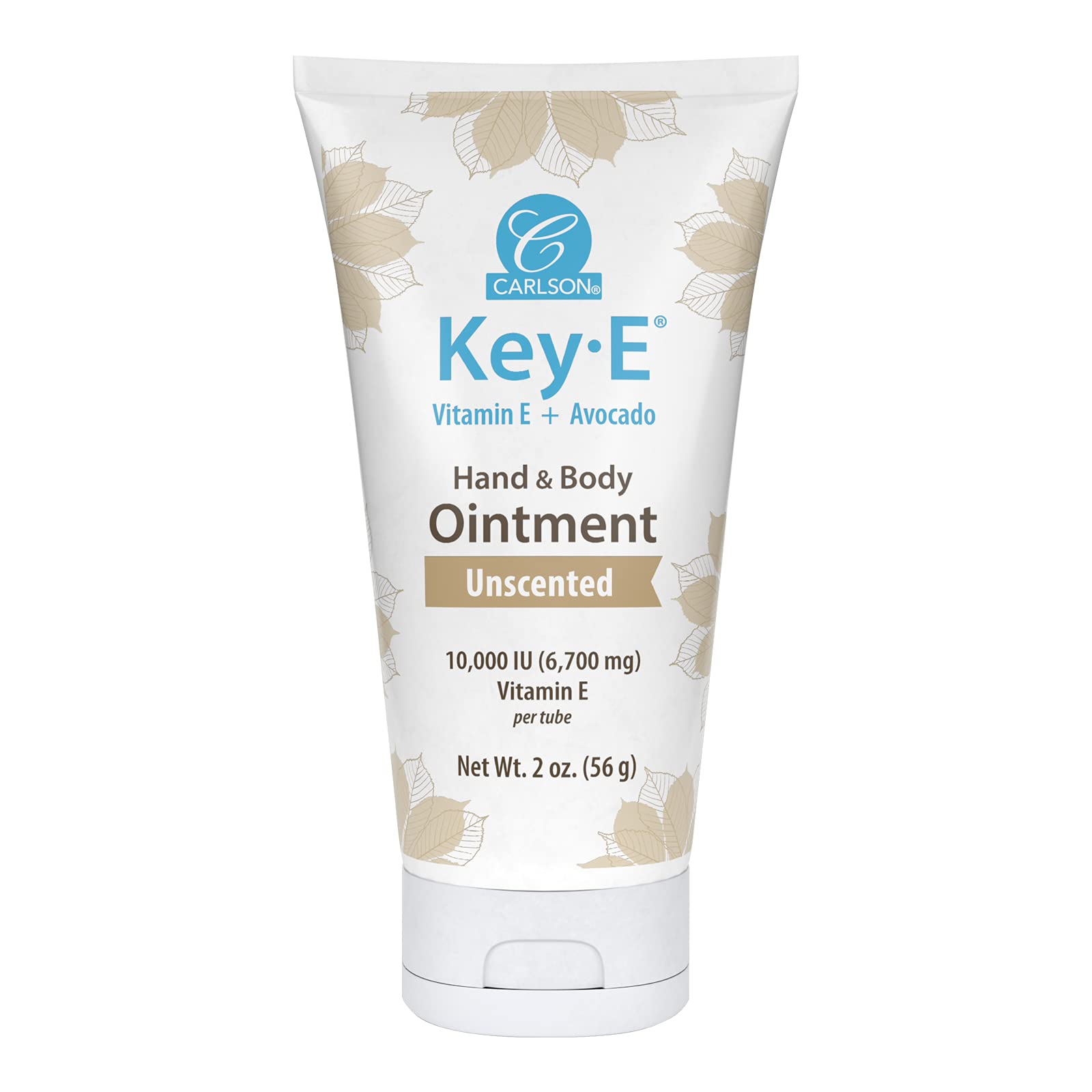 Carlson Key-E Ointment jar shows a creamy, fragrance-free moisturizer for dry skin.