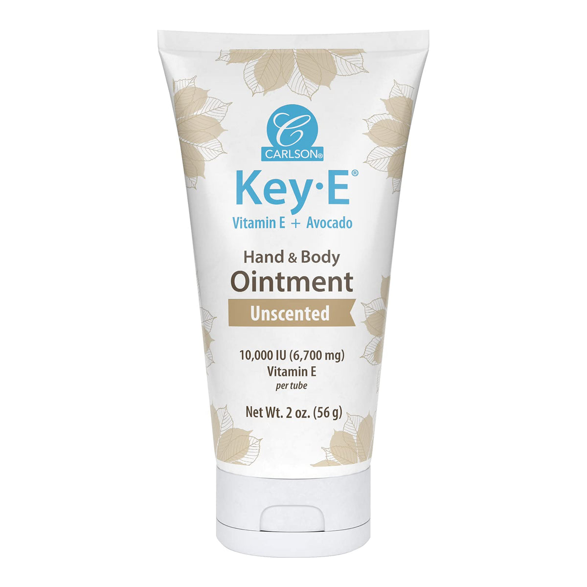 Carlson Key-E Ointment jar shows a creamy, fragrance-free moisturizer for dry skin.