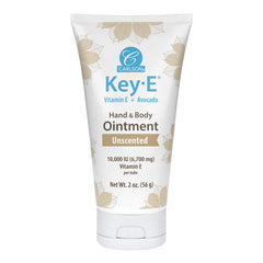 Carlson Key-E Ointment jar shows a creamy, fragrance-free moisturizer for dry skin.