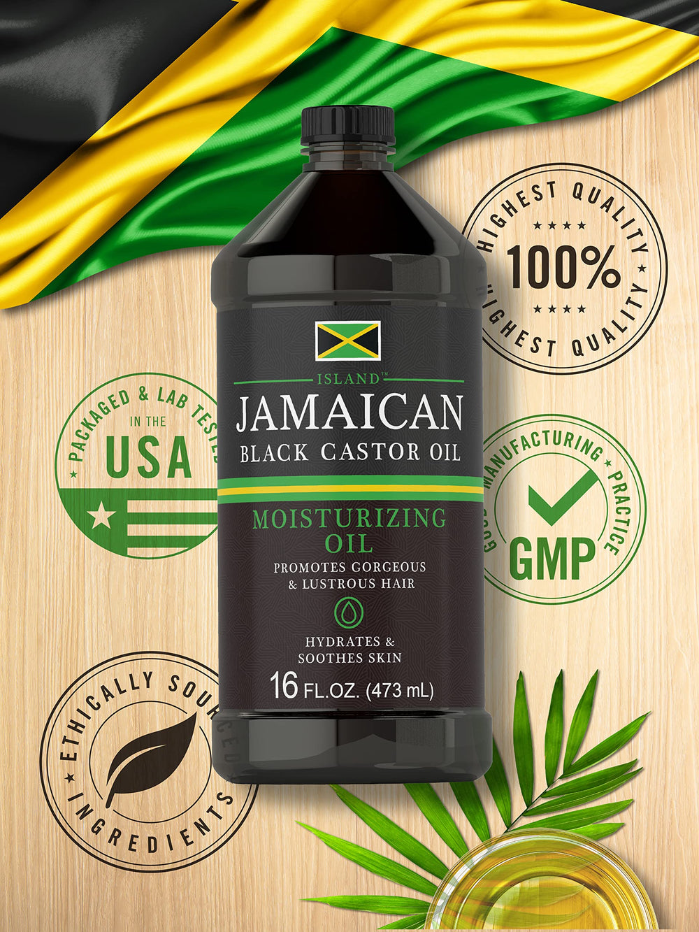 Carlyle Jamaican Black Castor Oil application on hair demonstrates versatile daily use.