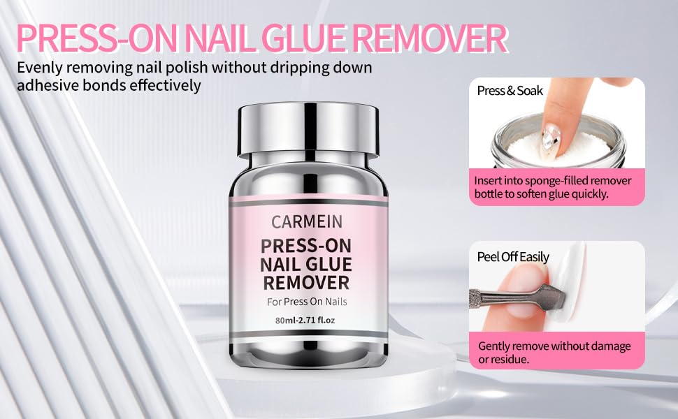 CARMEIN cuticle pusher and nail file aid tidy at-home removal