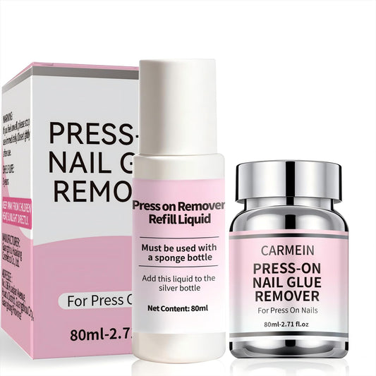 CARMEIN nail glue remover bottle for precise, mess-free removal