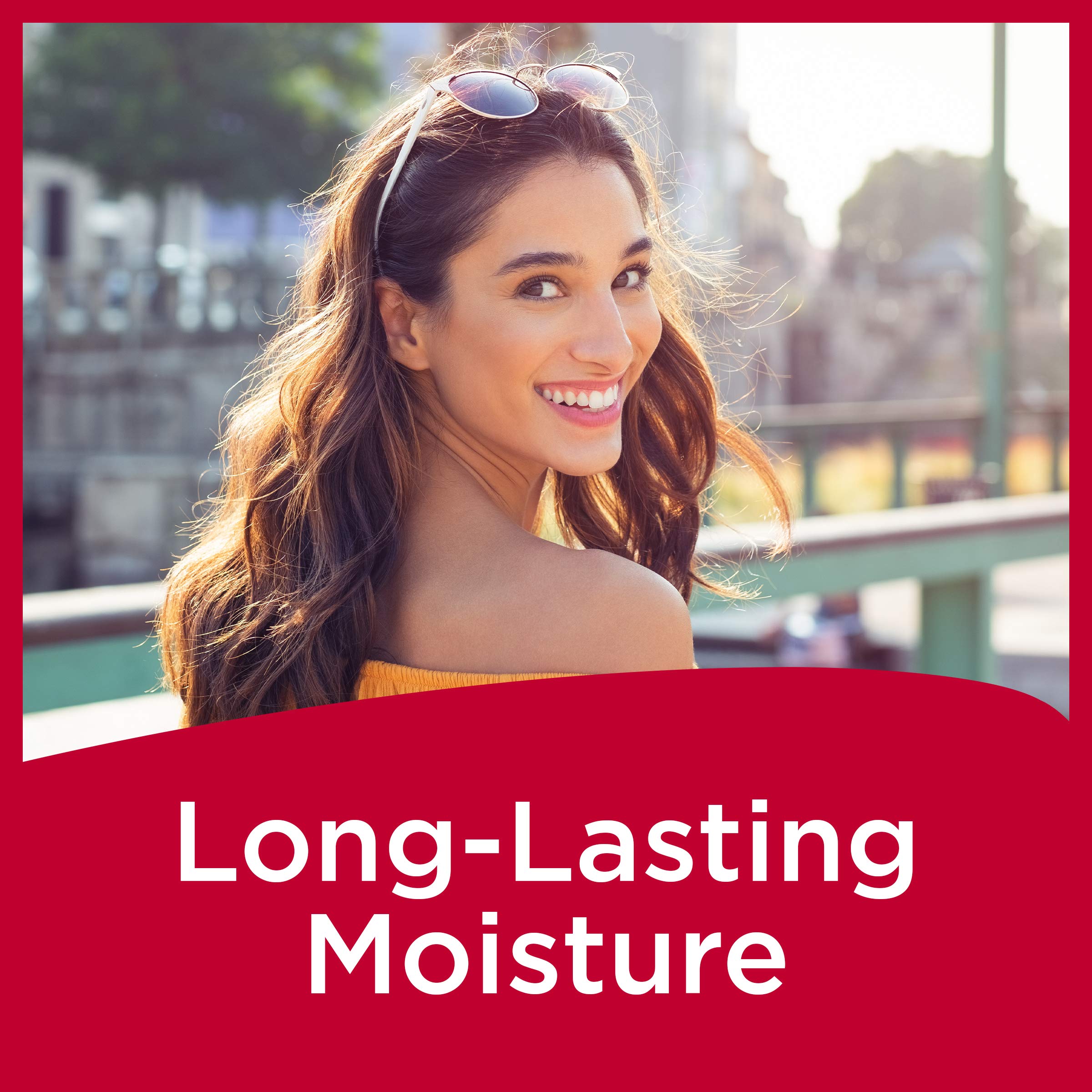 Moisturizing close-up emphasizing soothing lip care effects
