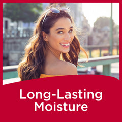 Moisturizing close-up emphasizing soothing lip care effects