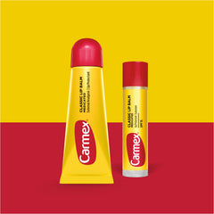 Carmex medicated lip balm stick with SPF 15 for sun-safe lips outdoors
