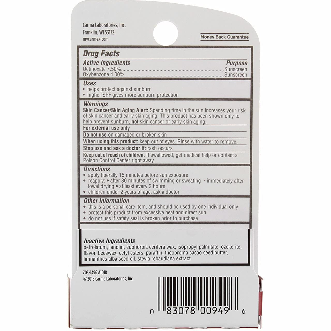 Application shot of Carmex Click-Stick demonstrates mess-free twist-up use.