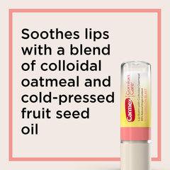 Carmex Comfort Care lip balm stick with matte finish close-up