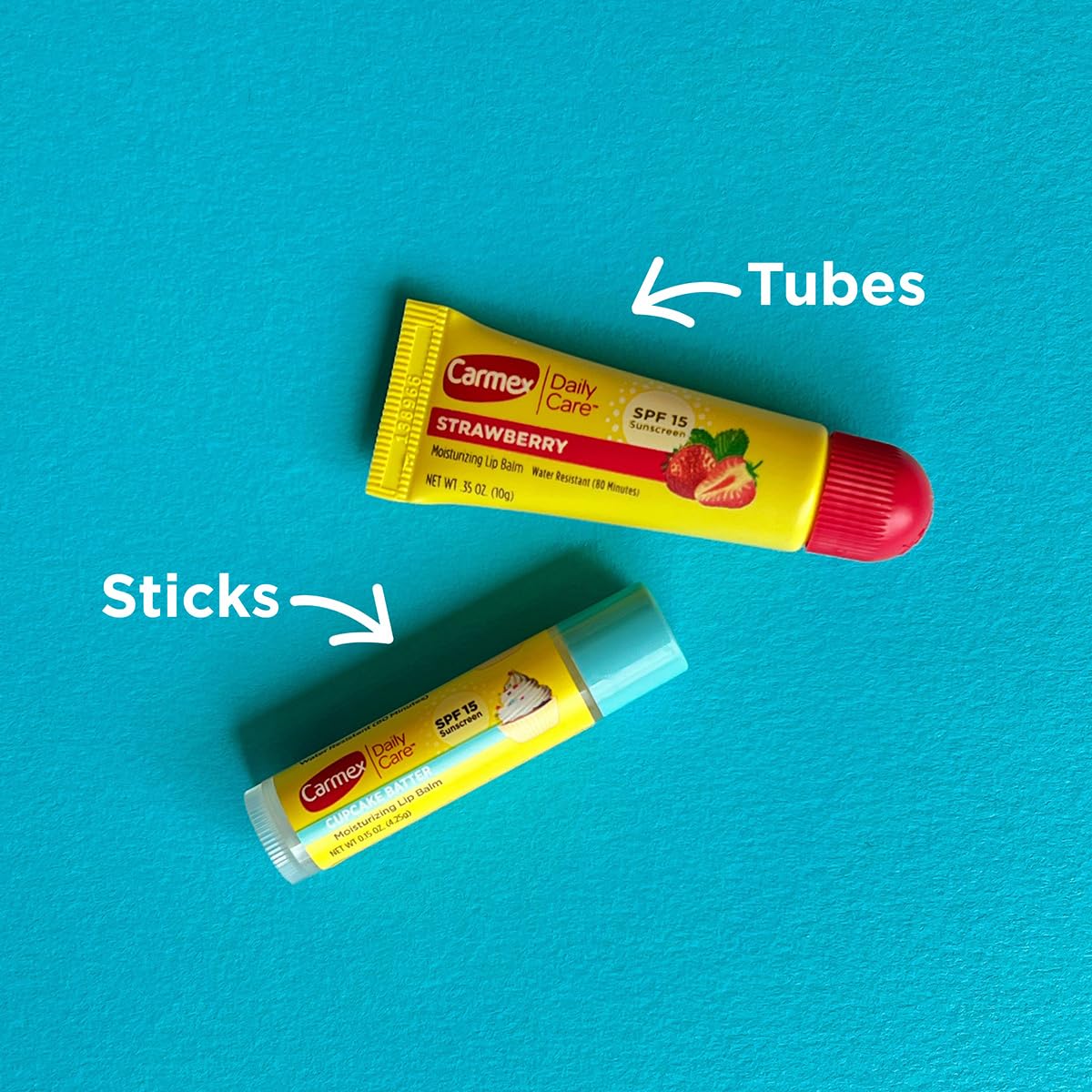 Front view of the 9-count Carmex lip care pack.