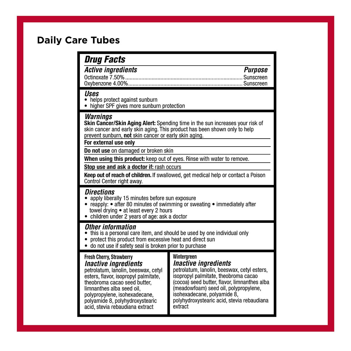Carmex Daily Care Minis SPF 15 cool mint mini tube quick refresh