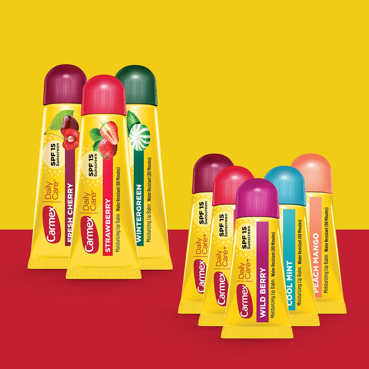 Carmex Daily Care SPF 15 wintergreen tube with cooling scent