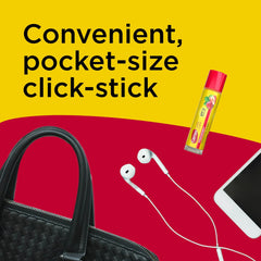 On-the-go lip balm stick ready for quick application.