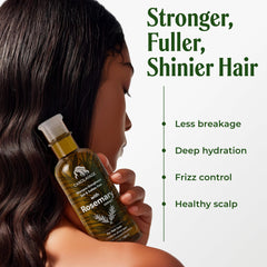 Carolayage Rosemary Shampoo ingredients showcase biotin, red onion extract, and argan oil