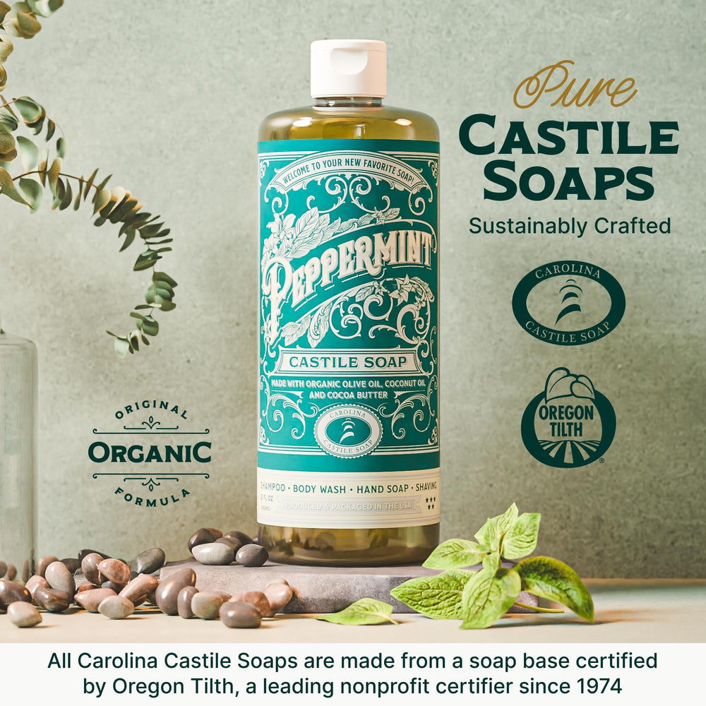 Carolina Castile Soap shower application demonstrates versatile use for body and bath