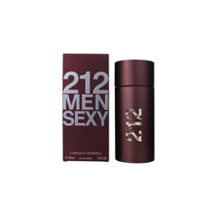 Carolina Herrera 212 Sexy Men bottle close-up for confident daytime wear.