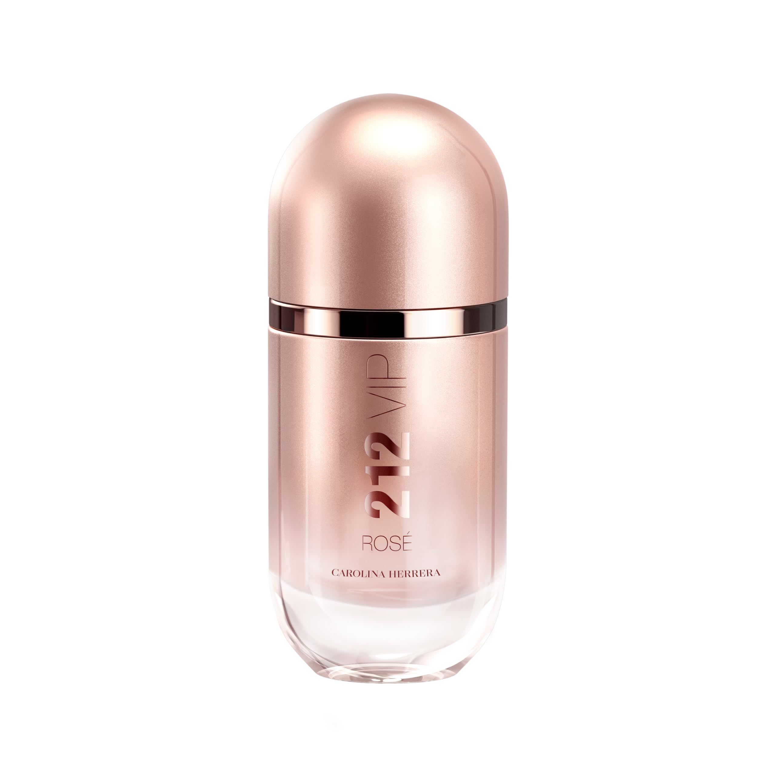 Carolina Herrera 212 VIP Rosé bottle showcases a chic champagne-inspired presentation for daytime celebrations.