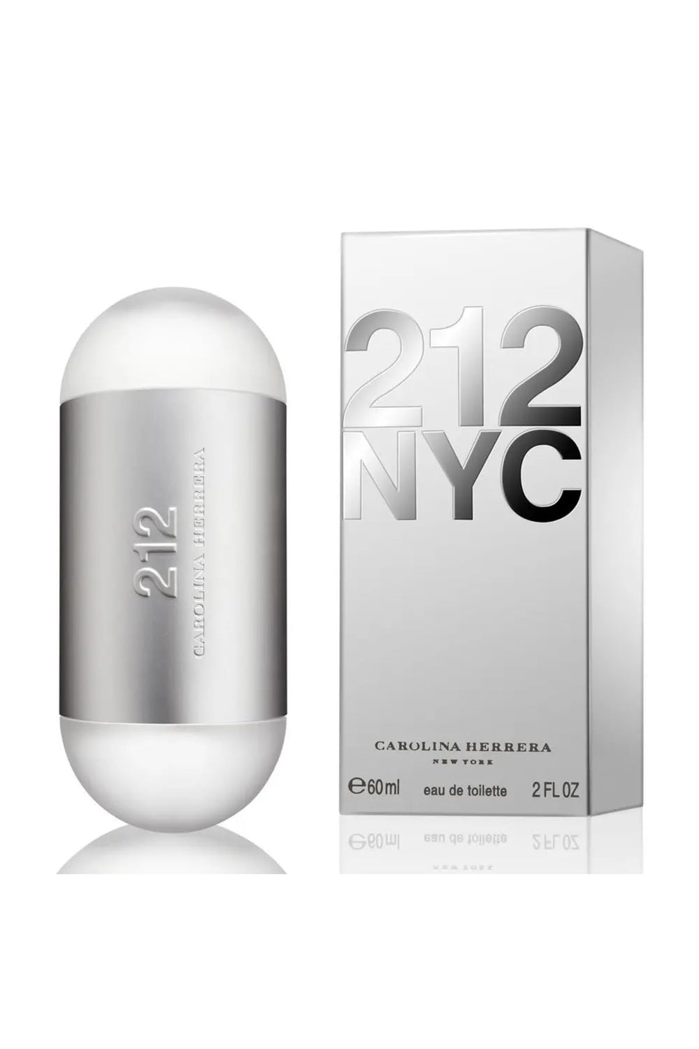Carolina Herrera 212 NYC EDT bottle for home use with dual-chamber design.