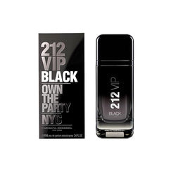 Carolina Herrera 212 VIP Black spray application shows easy, confident fragrance delivery.