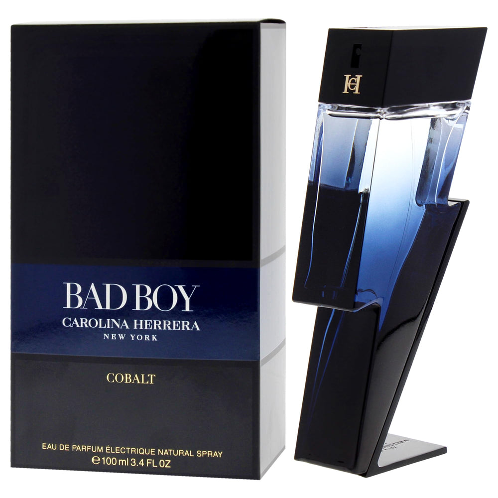 Carolina Herrera Bad Boy Cobalt engraved plate adds refined branding