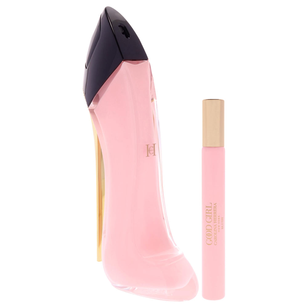 Two-piece Good Girl Blush set with full-size and mini EDP.