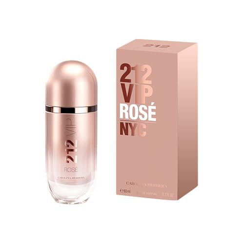 Carolina Herrera 212 VIP Rosé peach blossom heart hints feminine allure for everyday confidence.