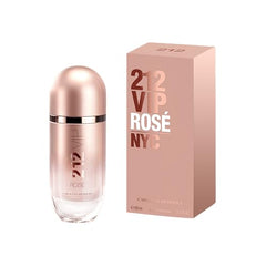 Carolina Herrera 212 VIP Rosé peach blossom heart hints feminine allure for everyday confidence.