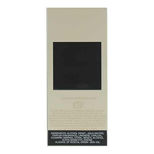Carolina Herrera CHIC for Men cashmere-wood base hints premium lasting allure.