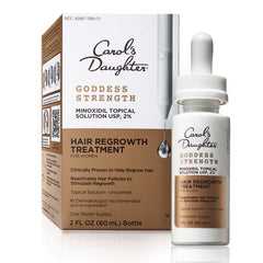 Carol's Daughter Goddess Strength bottle with pour for easy daily scalp application.