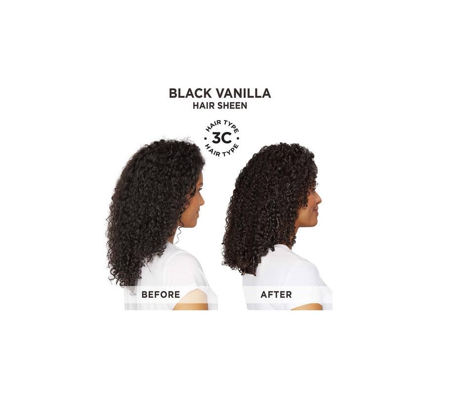 Carol's Daughter Black Vanilla formula with shea butter and jojoba oil nourishes hair