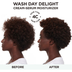 After-use hair looks soft and shiny with Wash Day Delight