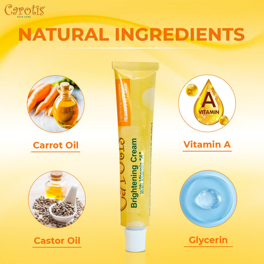CAROTÏS Brightening Cream texture close-up demonstrates silky, fast-absorbing hydration